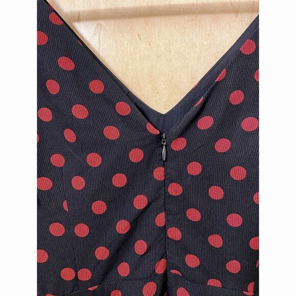 BB Dakota Dress NWT Midnight Sky Blue Red Polka Dots Size 8 Swing Dance Dress - Picture 7 of 11